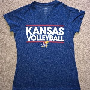 Kansas Volleyball Adidas Climalite shirt